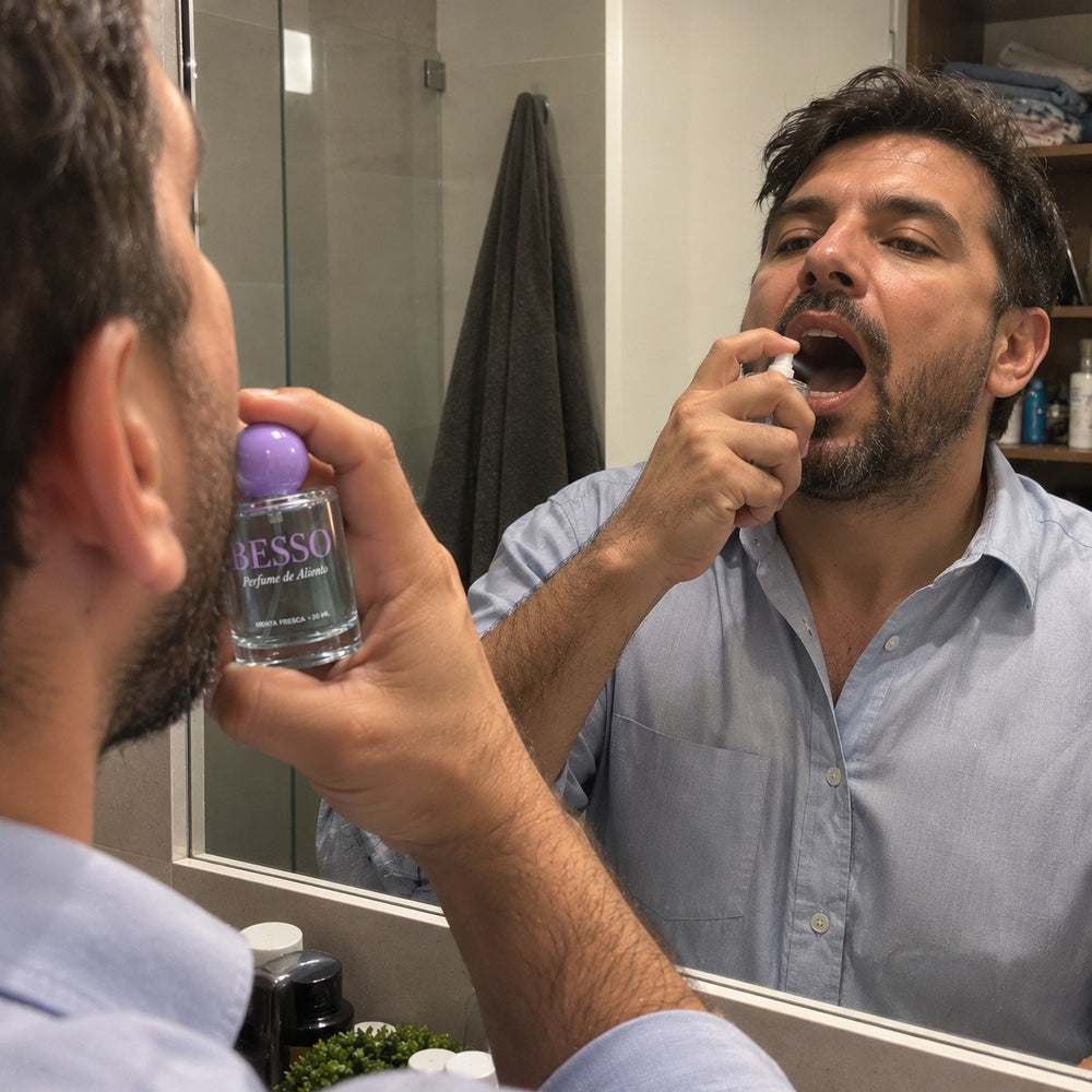 Hombre aplicándose BESSO