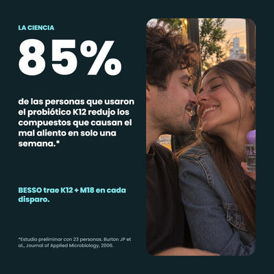 Probiótico Streptococcus salivarius K12 contra el mal aliento
