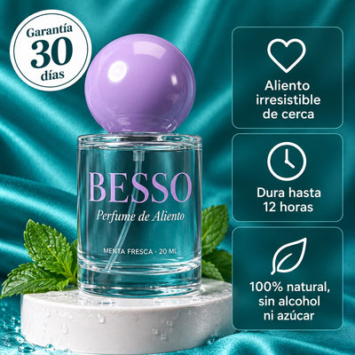BESSO perfume de aliento, spray para el mal aliento con probióticos K12 y M18, 20 ml
